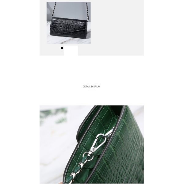 Authentic Crocodile Skin Women Envelop Purse Genuine Alligator Leather Lady Phone Clutch Bag Female Cross Shoulder Bag