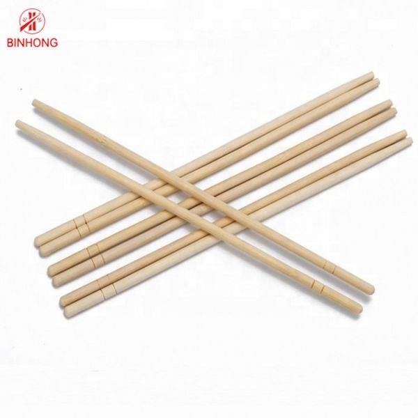 Chinese Eco Friend Disposable Bamboo Chopsticks Natural Round Chopsticks 21cm