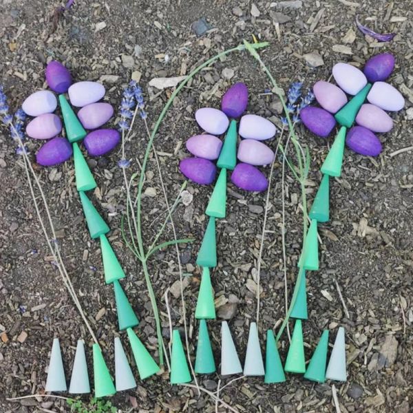 Baby Wooden Constructor Set Nordic Wooden Rainbow Blocks Loose Parts Montessori Educational Toys Children Toddler Baby G