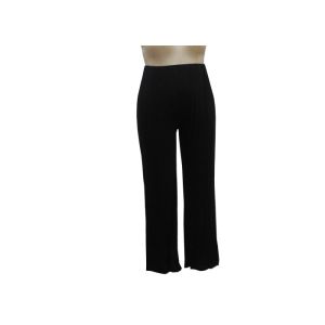 Anti Pilling Black Wide Leg Ladies Casual Pants Jersey Outdoor Sports Wear
