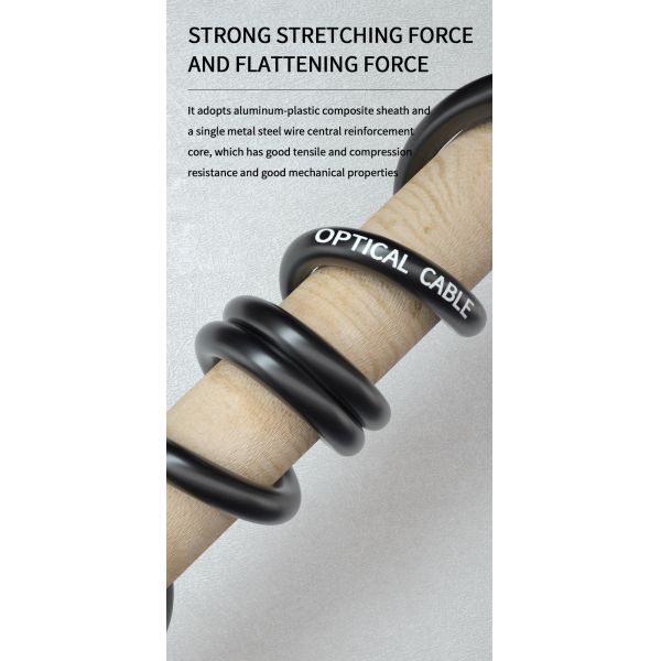 HXCOWO GYXTW Outdoor Armoured Fiber Cable for Stable Network Data Signal Transmission