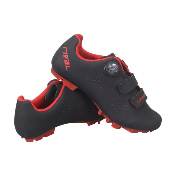 Red Black 28cm MTB Cycling Shoes For Racing And Riding