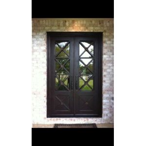 Cheap HOT SALE Square Top Double Iron Entry Door wholesale