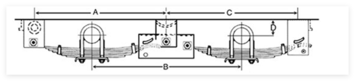 24-3/4" Tandem Axle Equalizer 10000 Lbs Tandem Trailer Equalizer