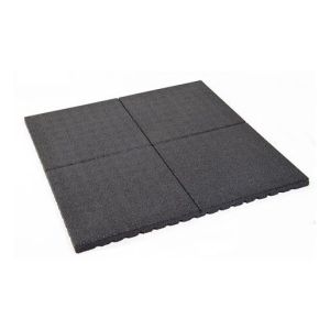 Anti Slip Gym Fitness Mat 500*500mm Sound Proof Flooring Black