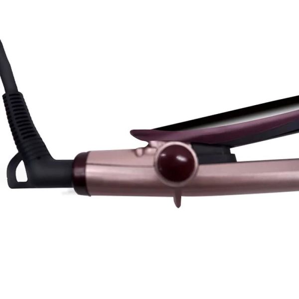 Customized Ceramic Hair Straightener With PTC Heating Element Rose Gold Aluminum Plate