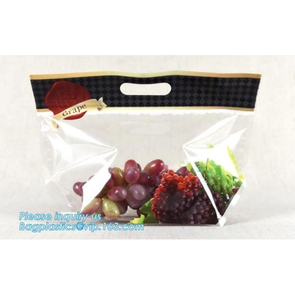 Custom colorful printed slider ldpe ziplock bag, stand up slider zipper export pe grapes bag, zipper lock freezer storag