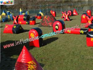 China 0.6MM PVC tarpaulin Bunkers field with different design for paintball sports on sale