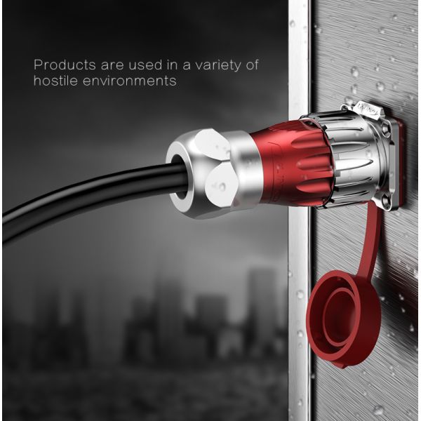 M24 Electrical 3 Pin Industrial Waterproof Power Connector IP68 Waterproof Connector