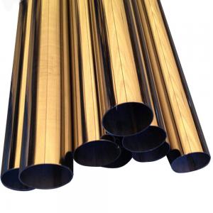 Cheap Stainless Steel Tube Manufacturer Inox SS AISI ASTM A554 Stainless Steel Welded 201 316l Golden Stainless Steel Pipe Tub wholesale