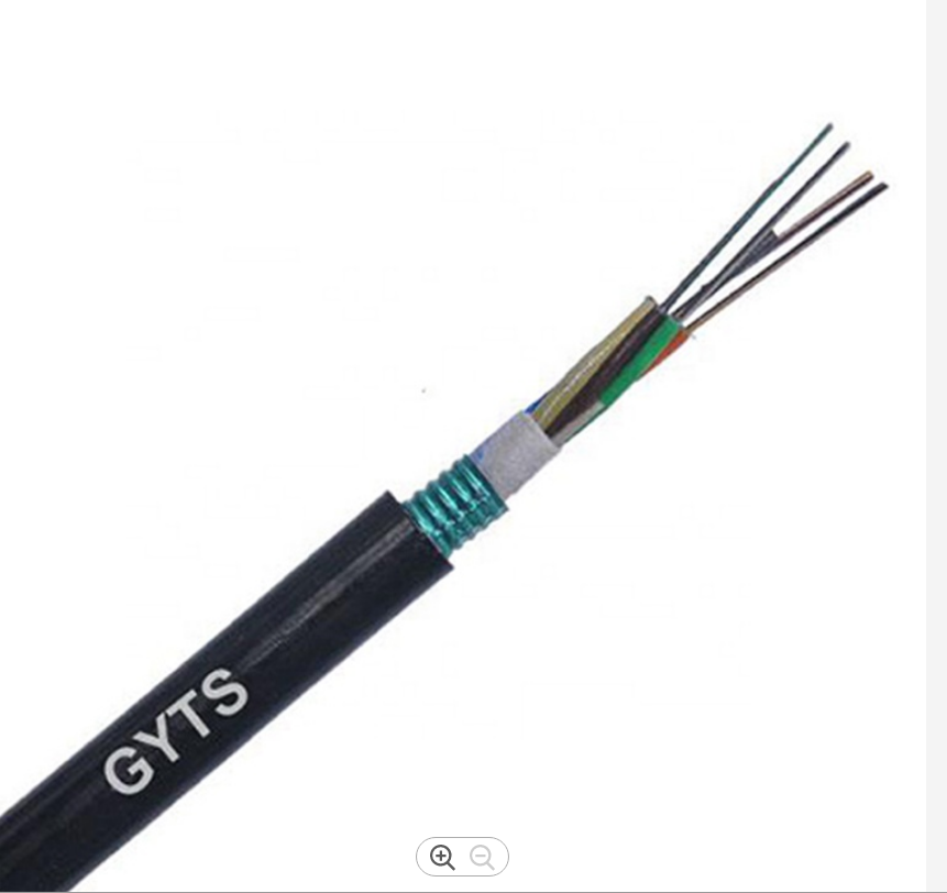 GYTS 12 Core Loose Tube Outdoor Aerial Fiber Optic Cable Steel PE Sheath