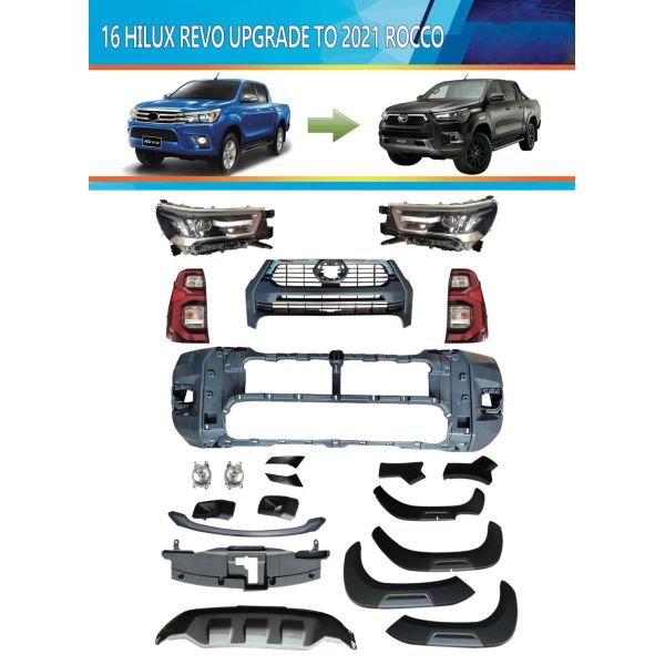 OEM Manufacturer Wholesale Nudge Bar Car Light ABS Plastic Facelift Body Kit for Toyota Hilux Revo Rocco 2021