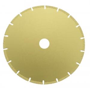 Cheap 230mm Marble Cutting and Polishing Vacuum Brazed Saw Blade with Ti-coated Finishing wholesale
