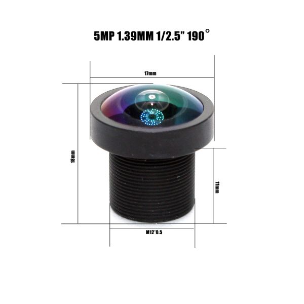 5.0 MegaPixel 1.39mm Lens Wide-angle 190 Degree MTV M12 Mount Infrared Night Vision Lens For CCTV Security Camera 5.0 MegaPixel 1.39mm Lens Wide-angle 190 Degree MTV M12 Mount Infrared Night Vision Lens For CCTV Security Camera
