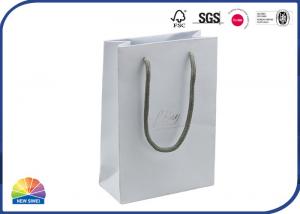 Cheap Off White Hot Stamping Logo Paper Gift Bag For Small Wedding Gift Packaging wholesale