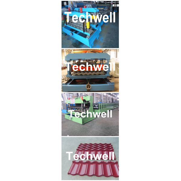 0 - 15m / min Forming Speed Roof Tile Making Machine 0.4 - 0.6mm Material Thickness