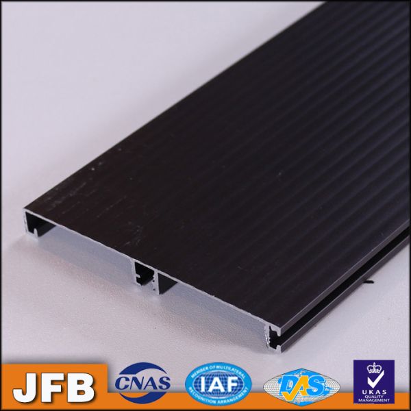 China anodized aluminum profile for kitchen cabinet, hot brush style Kitchen baseboard,aluminum skirting board