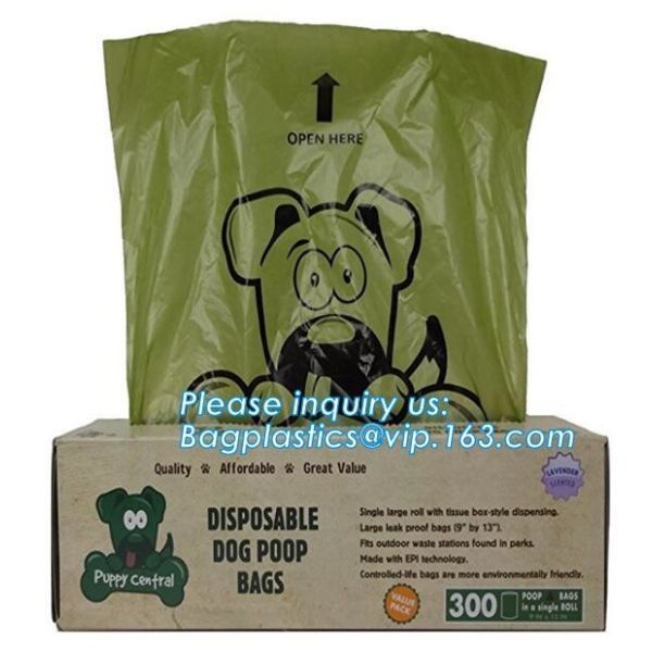 Nappy Baby Disposable Diaper Sacks, Degradable scented disposable baby diaper sack, green tie handle baby diaper sack