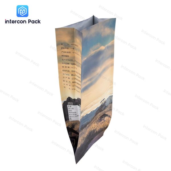 Gravure Printing Gusset Packaging Bag Thickness 0.065mm Aluminum Foil Coffee Bag