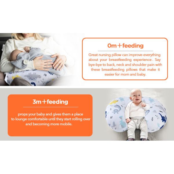 Breathable 100% Polyester Feeding Support Pillow Portable Nursing Pillow For Bottle Feeding