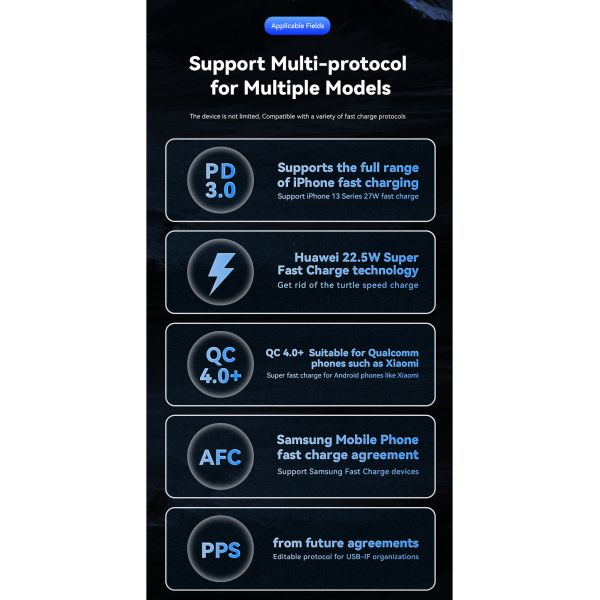 ESSAGER ES-CC12 30W Type C USB A Phone Car Charger Fast Charging QC3.0 PD3.0