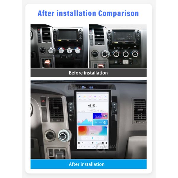 13.6 Inch Android 11 For Toyota Tundra Sequoia 2007-2013 Multimedia player GPS Navigation WIFI Carplay Head Unit