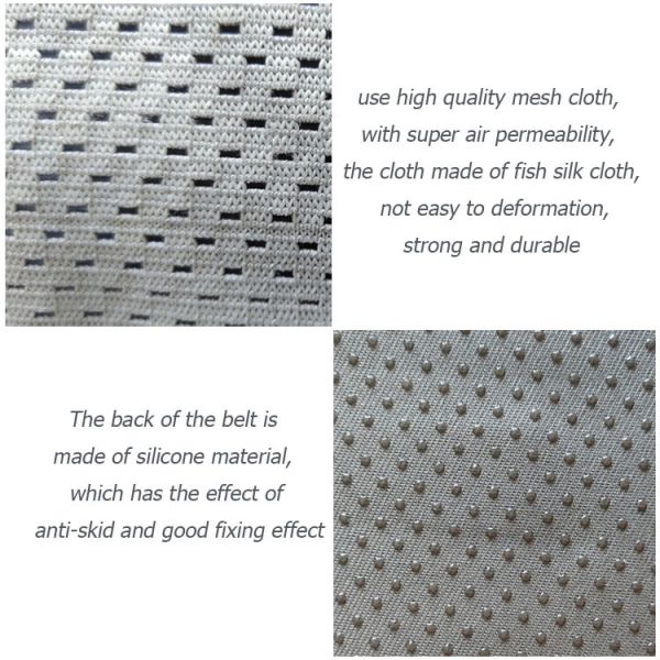 Silicone Cloth Non-slip Gray Waist Support Back Belt Suitable For All Sizes
