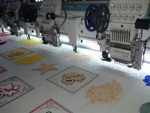 China Tai Sang Embro vista model 904+04(4 heads flat embroidery machine + 4 heads chenille embroidery machine) on sale