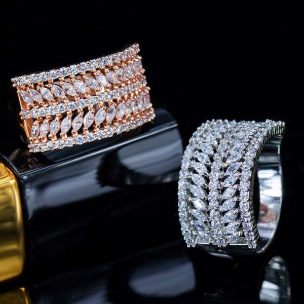 Silver Charm Crystal CZ Ring For Women Fashion Wedding Engagement Ring Fashion Jewelry Party Finger Ring ColJewelry Gift