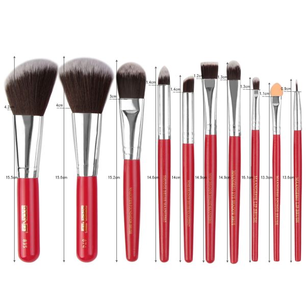 22 Pieces Wood Handle High Quality Makeup Brushes Fan Brush best make up brush