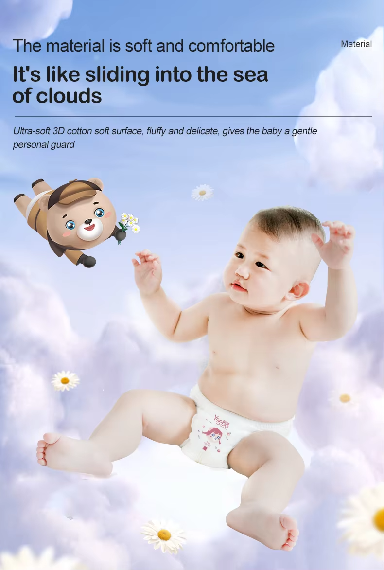 A Grade Quality Baby Diaper Pants Wholesale OEM All Size Baby Nappies Diapers Pull Up Diaper