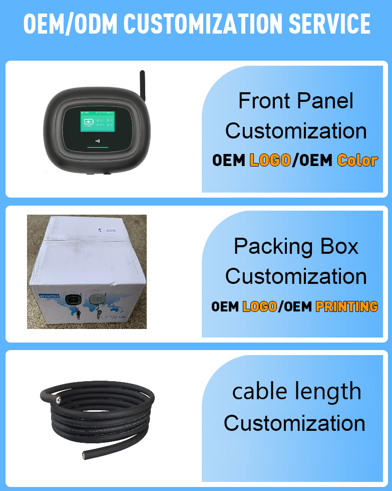 Type 2 AC Charging Pile Wall Mounted Charging Stations Evse Wallbox 3-22kw