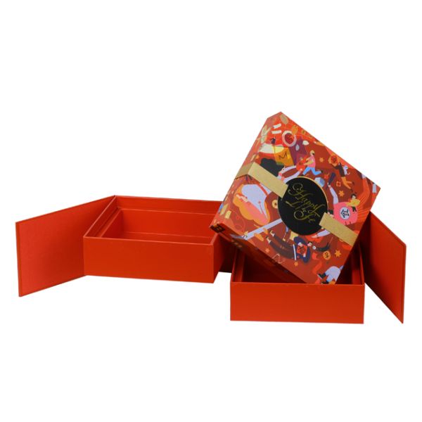 Red Luxury Custom Cardboard Dry Fruit Chocolate Sweet Box Gift Packaging