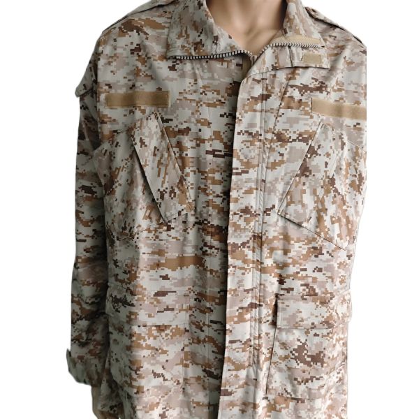 Military Uniform Sets Jacket And Pants In Nylon Cotton Material, Digital Desert Color ,Breathable And Lightweight, Idea For Tactical Activity