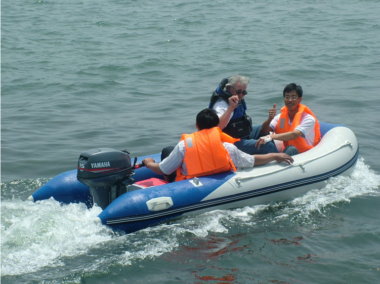 V Type Hypalon Tube Yachts Aluminum Floor Foldable Inflatable Boat For 10 Passengers