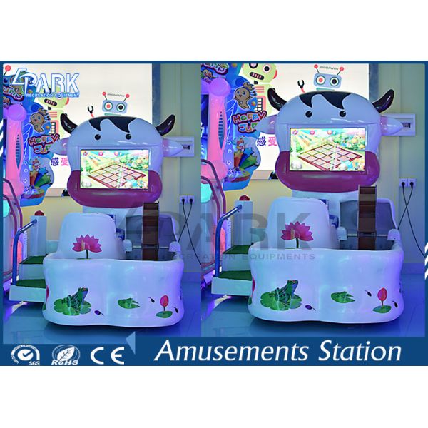 Lovely Cow Design Kids Coin Operated Game Machine 3 Theme Scence