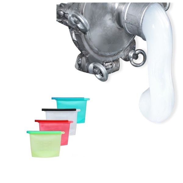 Portable Food Grade Liquid Silicone Rubber Storage Bag Set Reusable