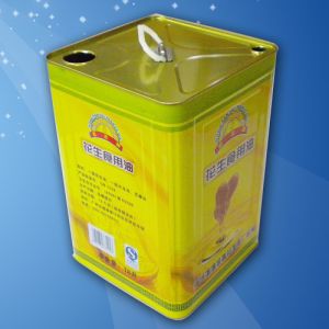 10L Large Square Tin Containers 4 Color Square Tin Cans