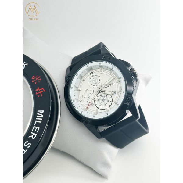 Miler 1005 30M Life Waterproof Sports Chronograph Watches Men's Quartz Watch Silicone Strap Luxury Fashion Wristwatch
