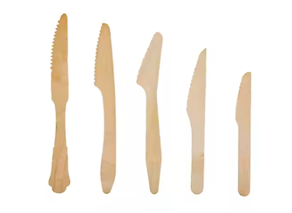 Custom Logo Wooden Cutlery For Picnic Party Or Restaurant Take-Away Disposable Wood Knife