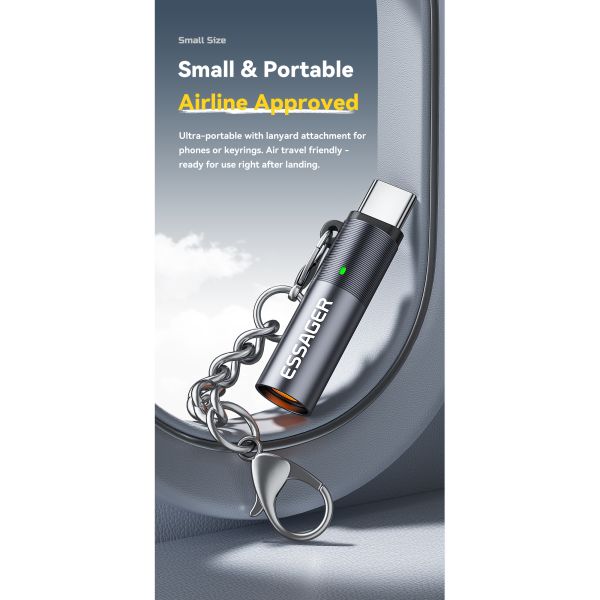 ESSAGER ES-OTG26 OTG Lighter Portable USB Type C Electric Lighter with Private Mold and Aluminum Alloy Material