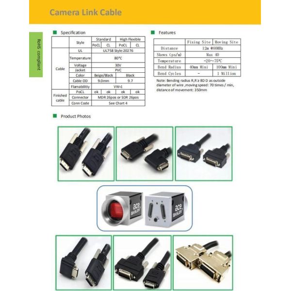 High Flexible MDR 26pin To SDR 26pin Power Over Cable with Thumbscrews locking and PVC Jacket