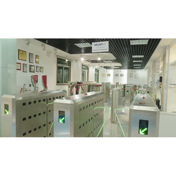 Security Pedestrian Entrance Swing Barrier Turnstile RS232 Access Control Gate 0