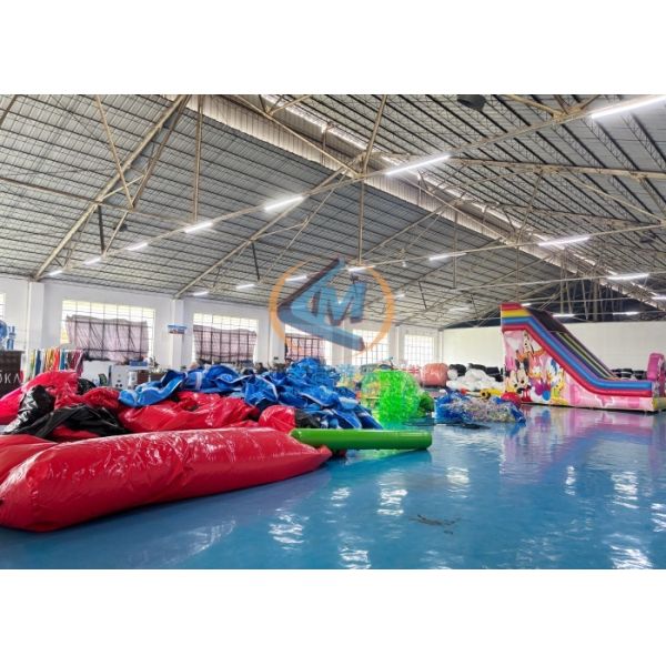 Durable PVC Inflatable Park Colorful Design 45x30m Wear Resistant For Outdoor Use
