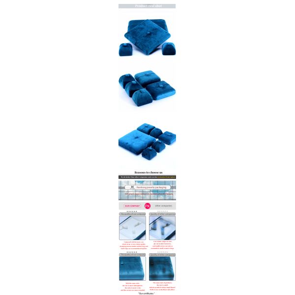 elegant double door jewelry box hign end blue velvet jewellery box with logo