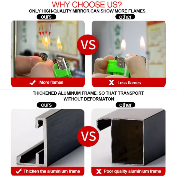 Stylish Bathroom Decoration Fashion Frame Metal Wall Mirror with Large Gold Frame