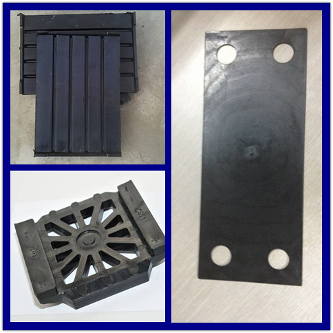 Injection Moulding Rail HDPE / Rubber Track Pads for Customizable Railway Basement