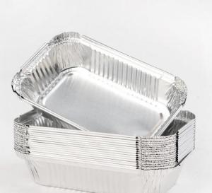 China Fastfood Aluminium Cooking Pans , Disposable Foil Pans With Lids Custom Thickness on sale