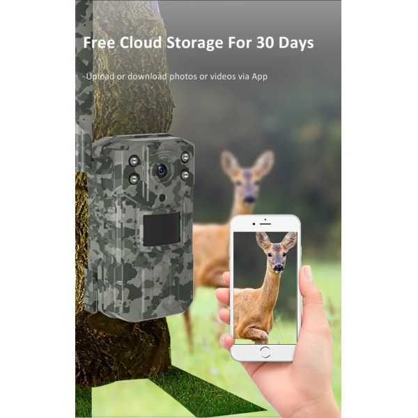 Weatherproof 4MP Outdoor Trail Camera IP66 18650 Battery With Night Vision