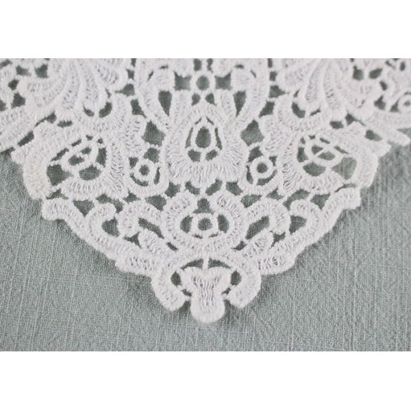 Guipure French Venice Lace Collar Cotton Lace Heart Applique For Wedding Dresses